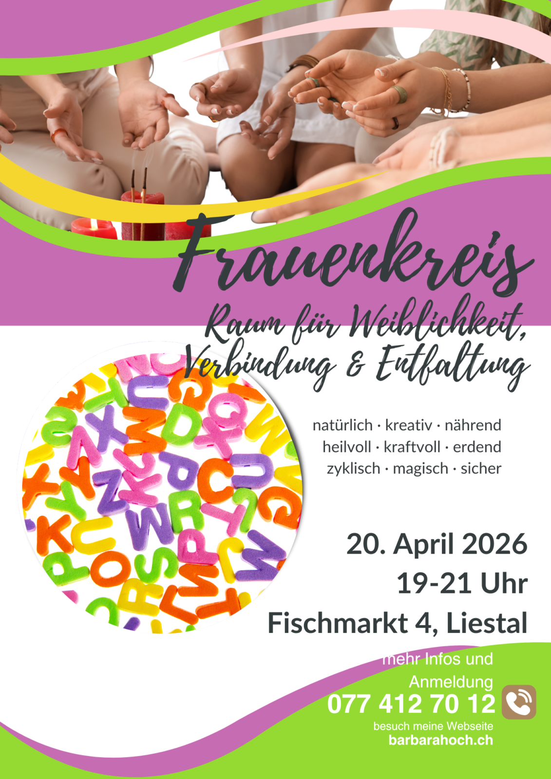 FrauenKreis 20. April 2026 – Fischmarkt 4, Liestal