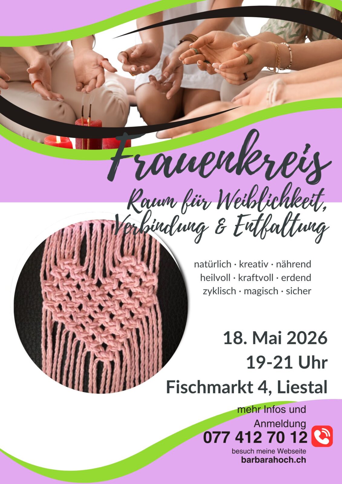 FrauenKreis . 18. Mai 2026 – Fischmarkt 4, Liestal