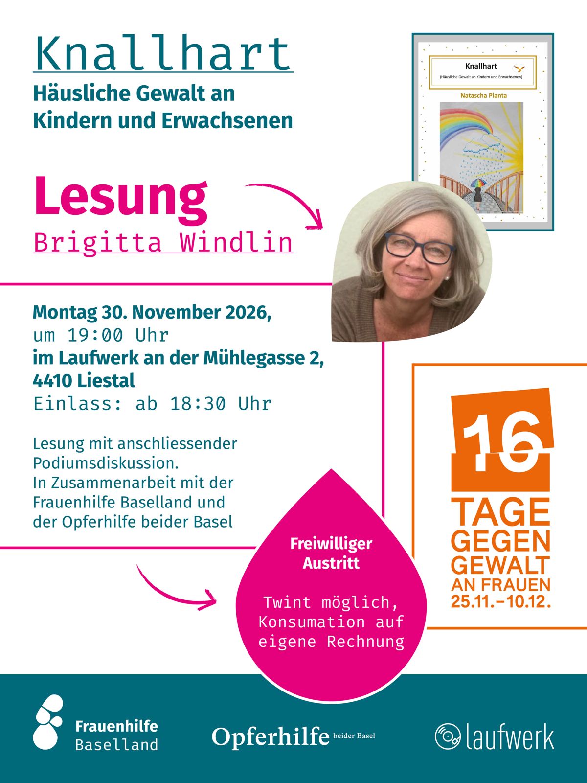 Lesung: Brigitta Windlin und Frauenhilfe Baselland im Laufwerk