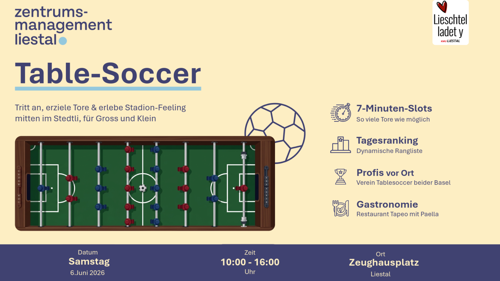 Table-Soccer-Highlight auf dem Zeughausplatz