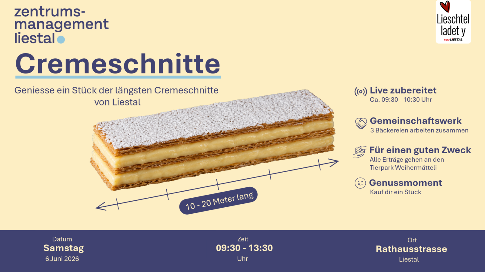 Die längste Cremeschnitte von Liestal
